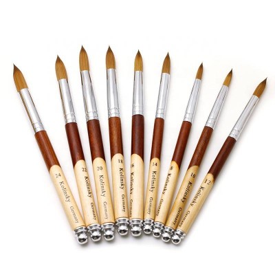 Socheal pincel kolinsky acrylic nail art brushes