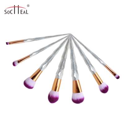 Hot Products High Quality Diamond Plus Powder Handle Makeup Tool Makeup Brush Set 7 Pack